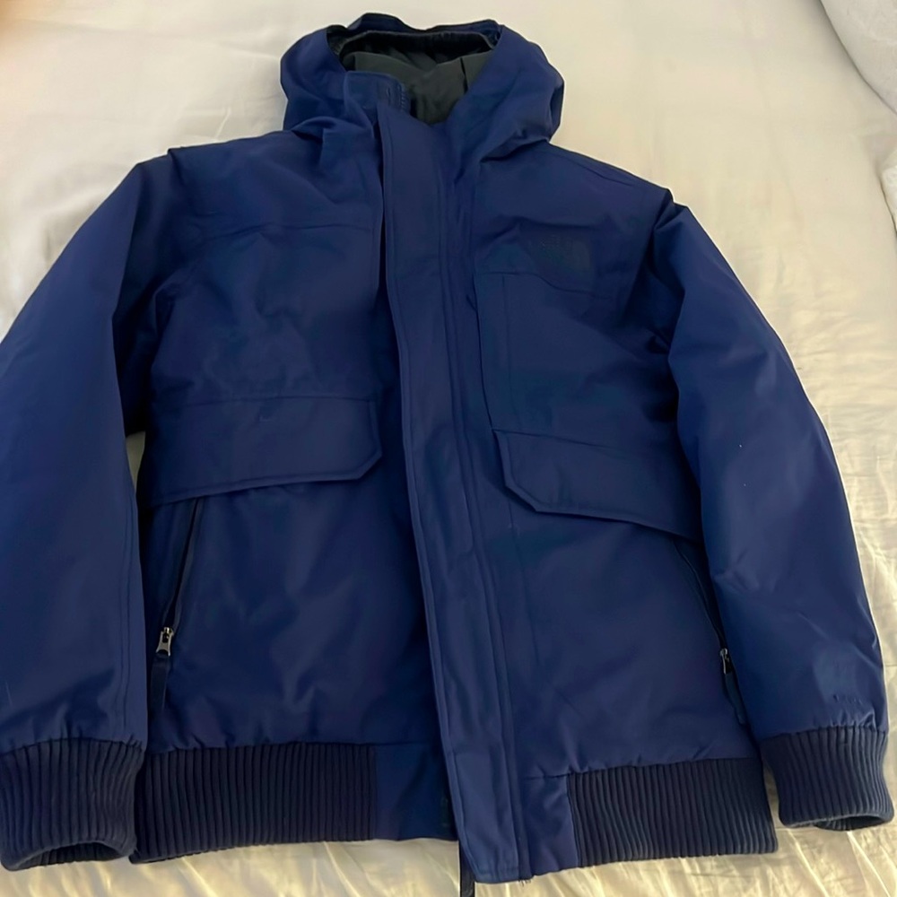 North Face boys jacket navy blue Large